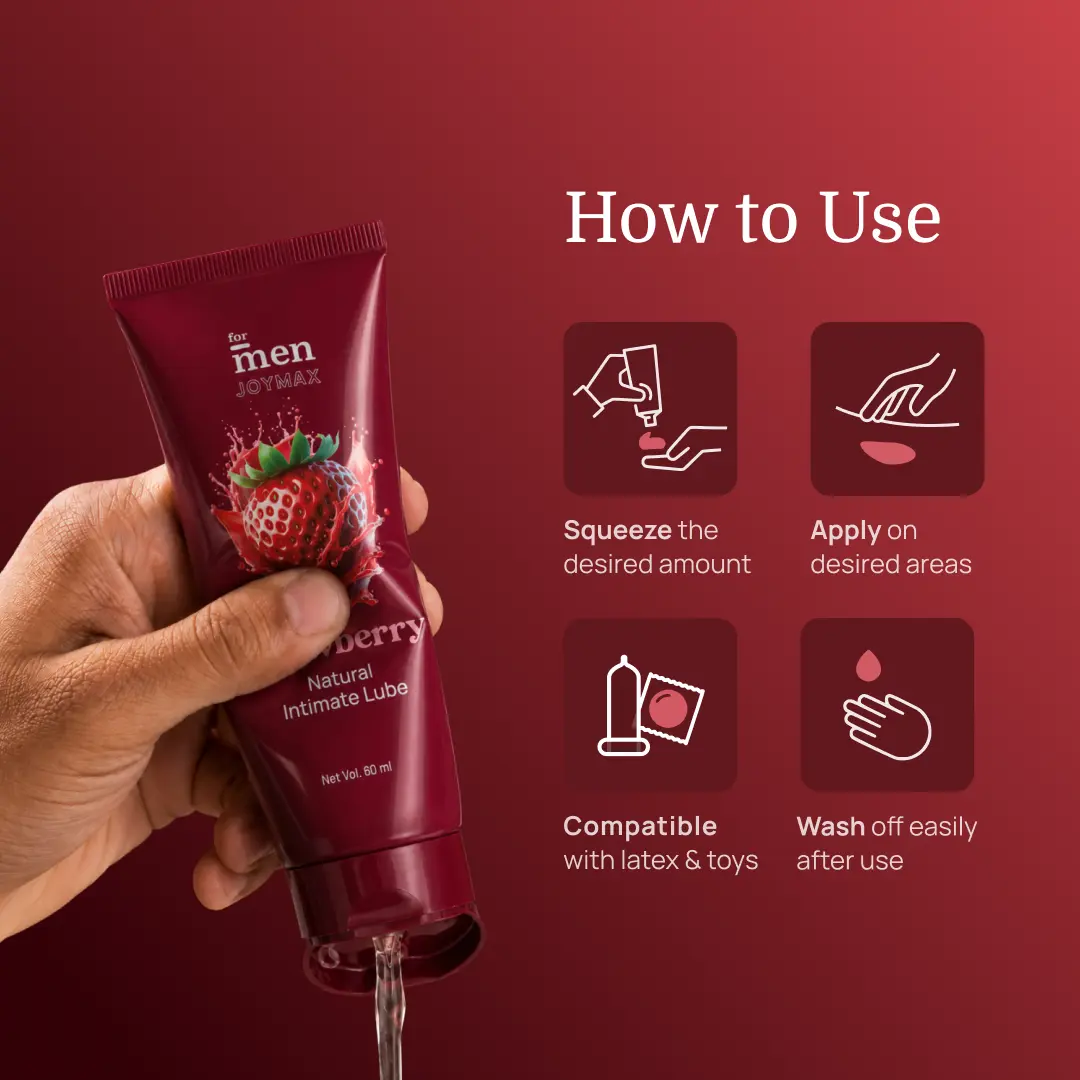 Joymax Strawberry natural Intimate Lube (60 ml) - Image 5